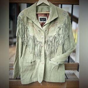 NWOT vintage Patricia Wolf handpainted jacket.